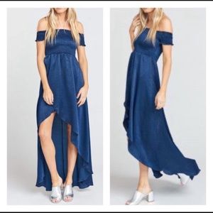 Show Me Your MuMu | Willa Navy Maxi Dress Small